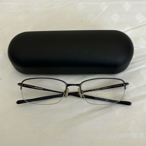 Oakley Clubface OX3102-0154 Polished Black Half Rim Eyeglasses w/case - Picture 1 of 6